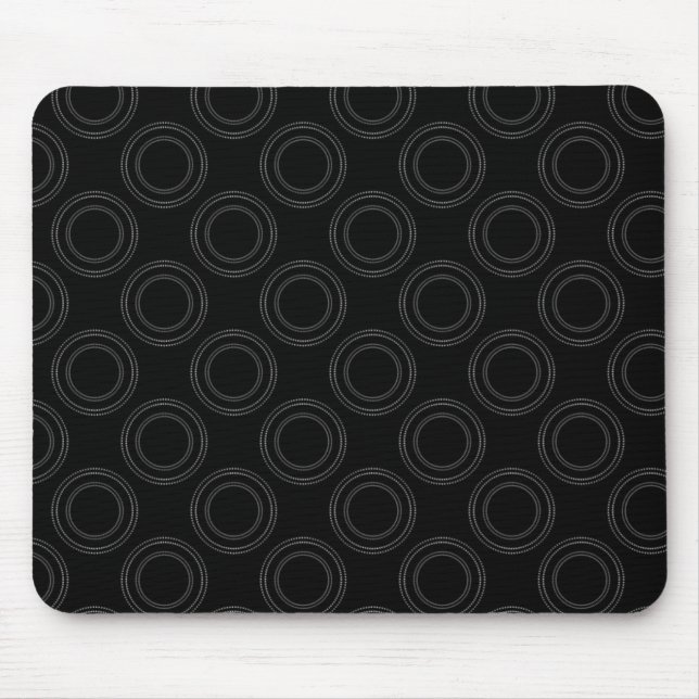 Perfectly Luxurious Mousepad, Black and White Mouse Mat (Front)