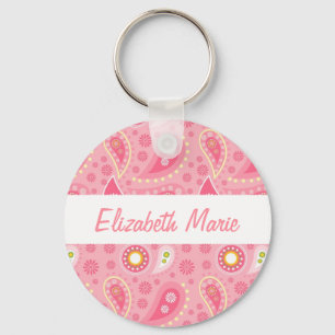 Perfectly Paisley Keychain Personalised For Her