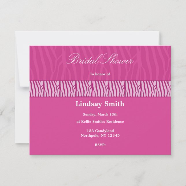 Perfectly Pink Bridal Shower Invitation (Front)