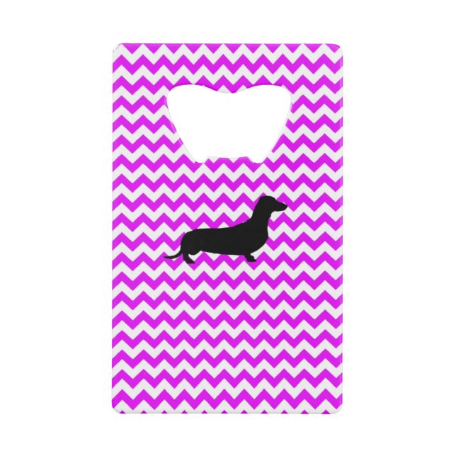 Perfectly Pink Chevron With Dachshund (Front)