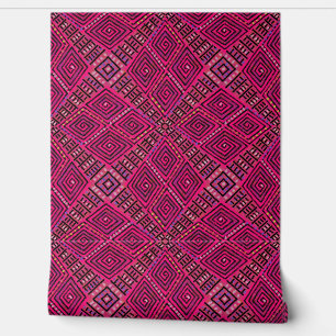 Perfectly Pink Mud Cloth Inspired Beautiful Wallpaper