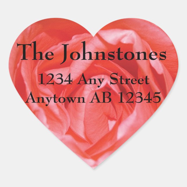 Perfectly Pink Rose Wedding Return Address Label (Front)