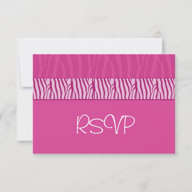 Perfectly Pink Wedding RSVP (Front)