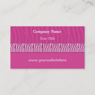 Perfectly Pink Zebra Print Business Card