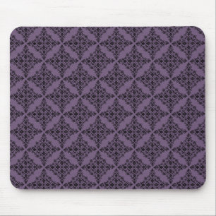 Perfectly Polished Damask Mousepad, Purple Mouse Mat