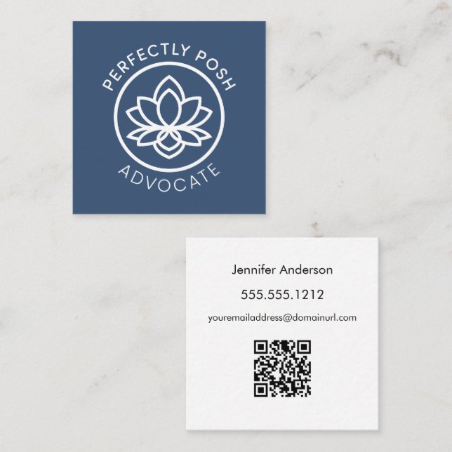 Perfectly POSH Advocate Square Business Card (Front/Back)