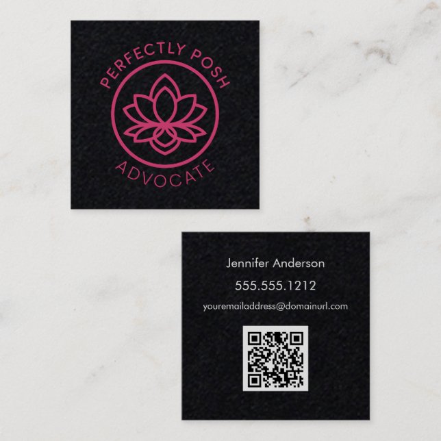 Perfectly POSH Advocate Square Business Card (Front/Back)