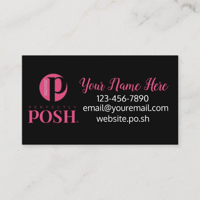 Perfectly Posh Custom Business Card Dots (Front)