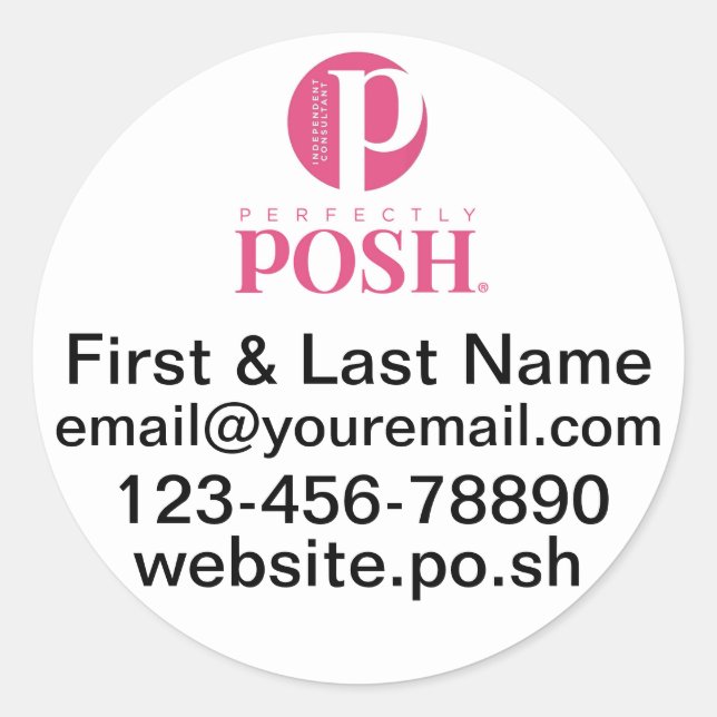 Perfectly Posh Custom Round Stickers (Front)