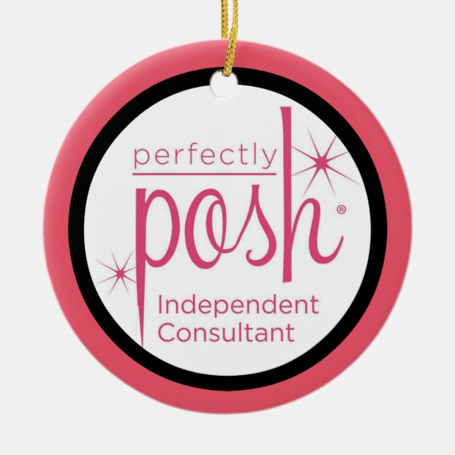 Perfectly Posh Independant Consultant gifts Ceramic Tree Decoration (Front)