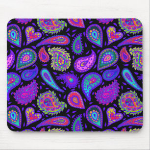 Perfectly Pretty Purple Paisley Mouse Mat