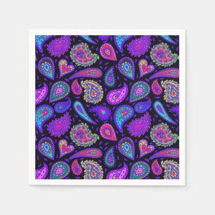 Perfectly Pretty Purple Paisley Napkin