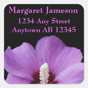 Perfectly Purple Floral Wedding Address Label