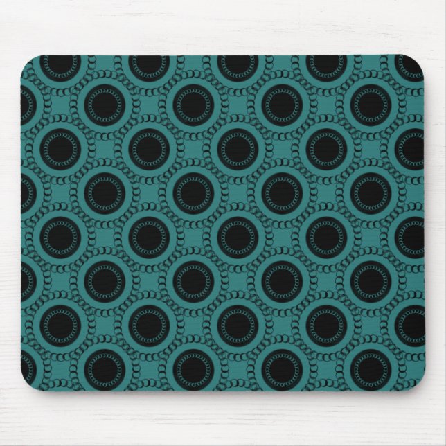 Perfectly Swanky Mousepad, Teal Mouse Mat (Front)