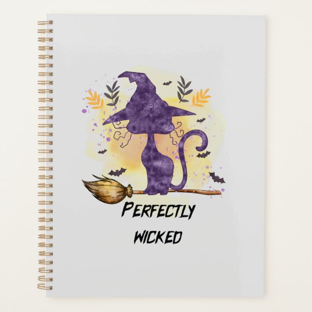 Perfectly Wicked - Black Witch Cat Planner (Front)