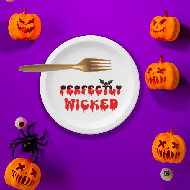 Perfectly Wicked Halloween Paper Plate (Creator Uploaded)