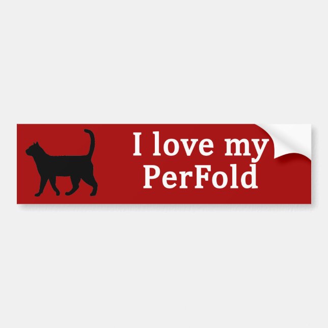 PerFold Love Bumper Sticker (Front)