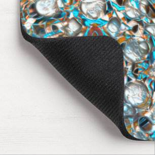 Perforated bluish piece over whitish texture mouse mat