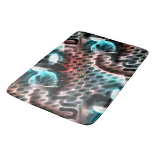 Perforated board design with 'ink' drops on wine t bath mat