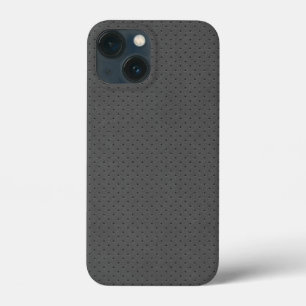 Perforated Grey Leather's Digital Print iPhone 13 Mini Case