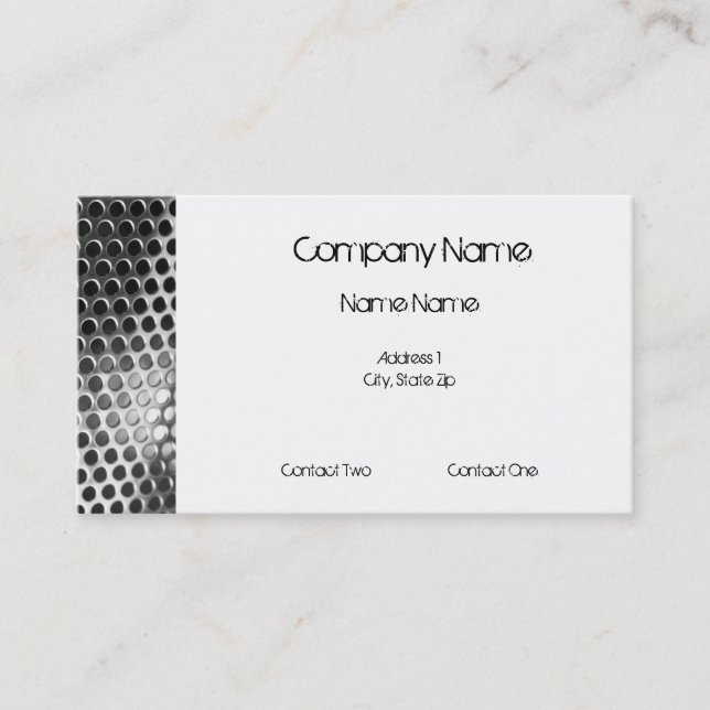 Perforated Metal Business Cards (Front)