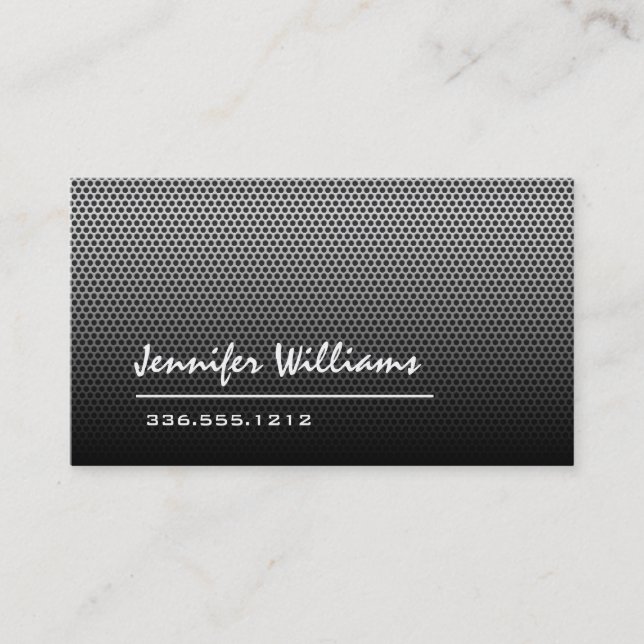 Perforated Metal Professional Business Card (Front)