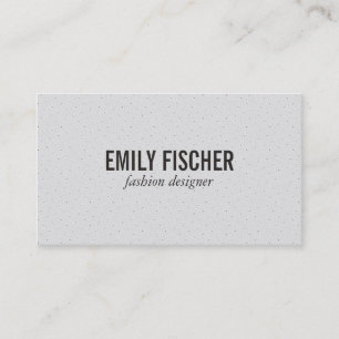 Perforated White Leather Print Business Card