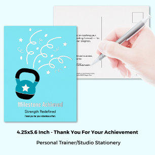 Performance Achievement Thank You Foil Postcard