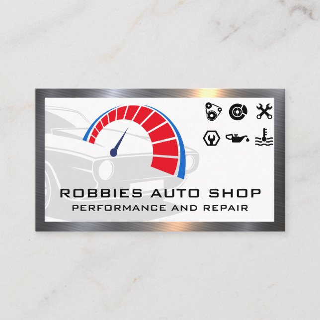 Performance Auto Parts Logos Business Card (Front)