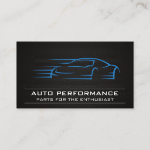 Performance Car Drifting Logo Carbon Fibre Business Card