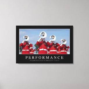 Performance: Inspirational Quote Canvas Print