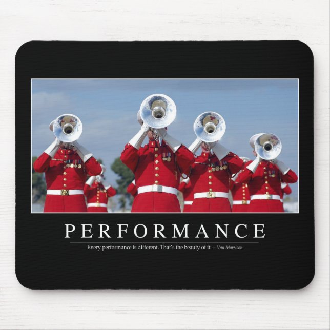 Performance: Inspirational Quote Mouse Mat (Front)