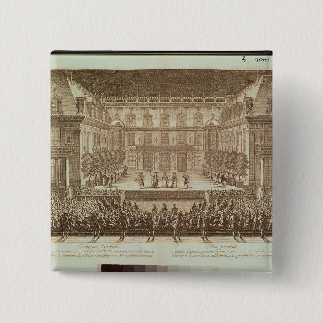 Performance of the opera 'Alceste' 15 Cm Square Badge (Front)