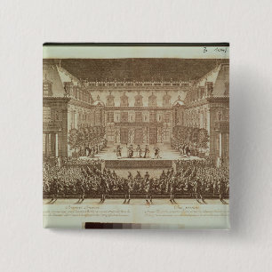 Performance of the opera 'Alceste' 15 Cm Square Badge