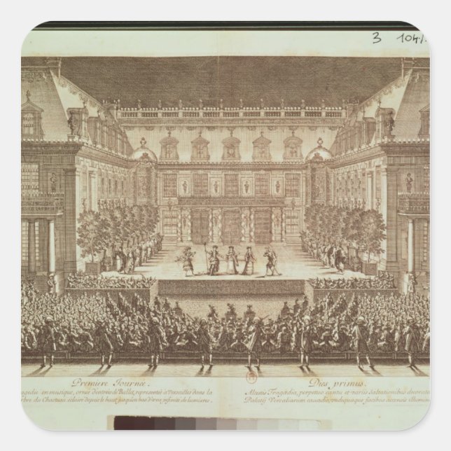 Performance of the opera 'Alceste' Square Sticker (Front)