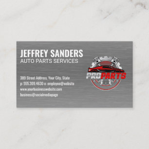 Performance Parts   Auto Services Business Card
