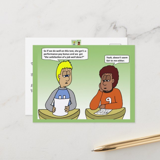 Performance Pay Postcard (Front/Back In Situ)