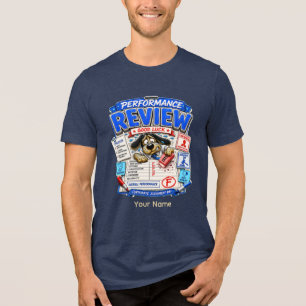 Performance Review Personalised Funny Office Tri-Blend Shirt
