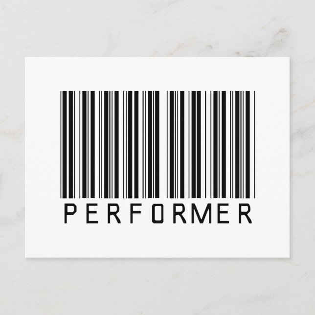Performer Bar Code Postcard (Front)