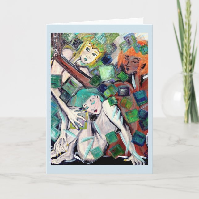 Performers "Gold Squares"  Greeting Card (Front)