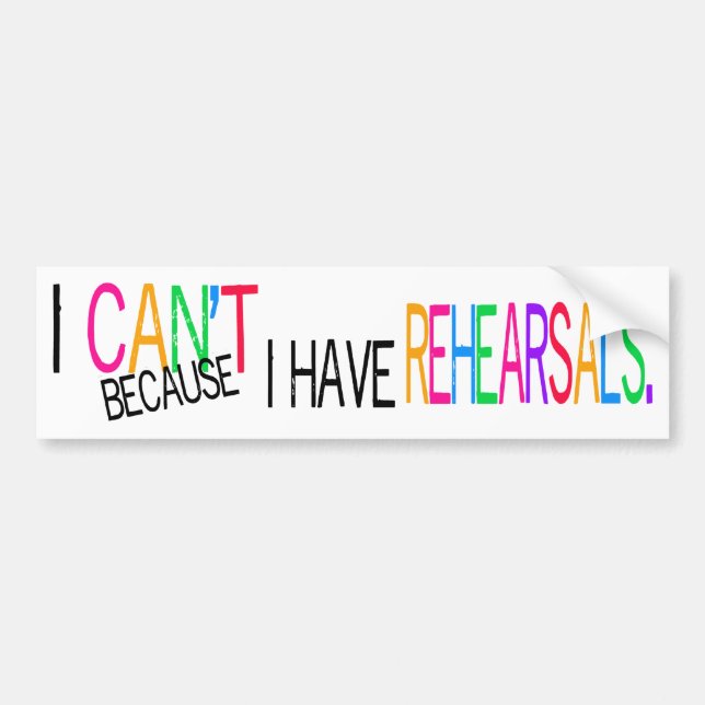 Performing Arts Bumper Sticker (Front)