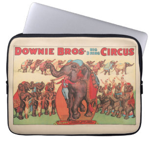 Performing Elephants With Women And Trainer. Laptop Sleeve