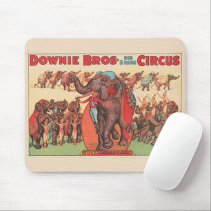 Performing Elephants With Women And Trainer. Mouse Mat