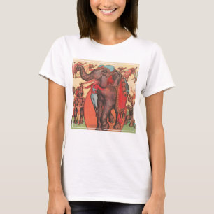 Performing Elephants With Women And Trainer. T-Shirt