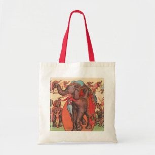 Performing Elephants With Women And Trainer. Tote Bag