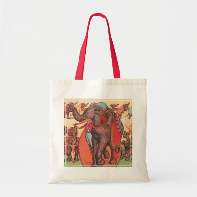 Performing Elephants With Women And Trainer. Tote Bag (Front)
