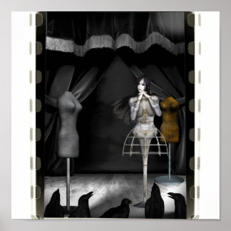 Performing For The Birds - Biomechannequin 3 Colou Poster
