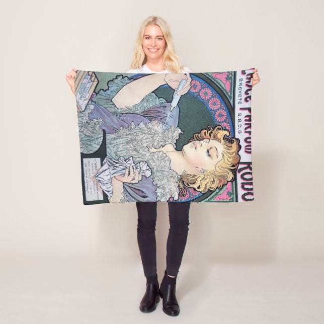 Perfume, Alphonse Mucha Fleece Blanket (In Situ)