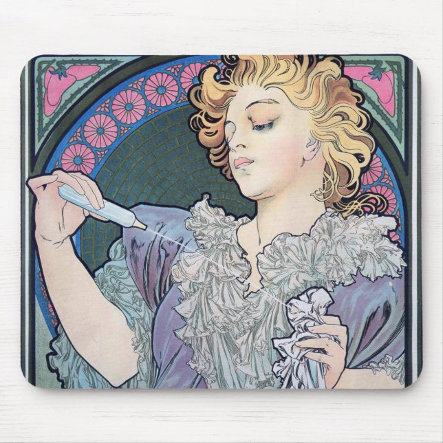 Perfume, Alphonse Mucha Mouse Mat (Front)