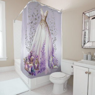 Perfume and Lavender   Beautiful Purple Wildflower Shower Curtain